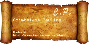 Czimbalmos Paulina névjegykártya